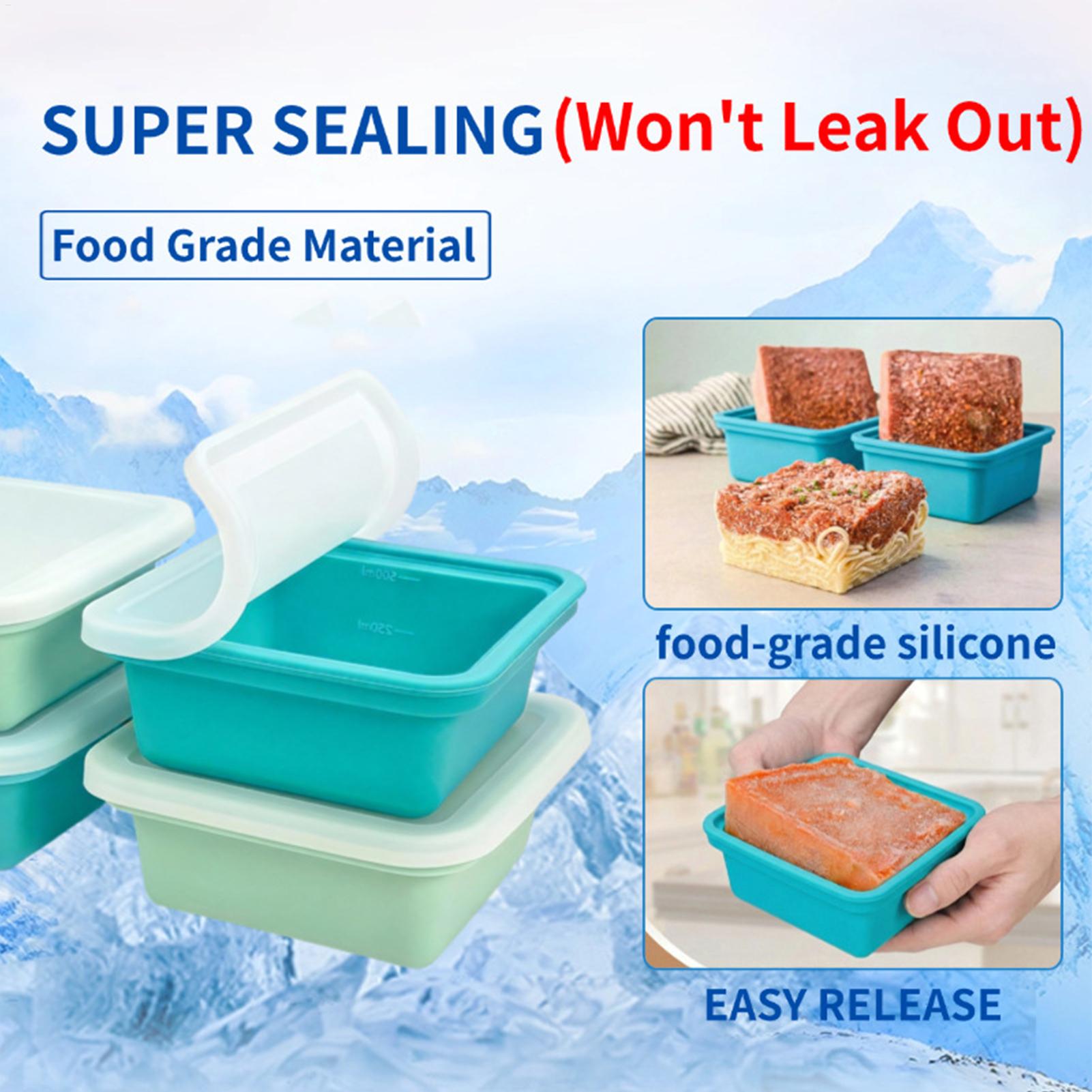 Meal Prep Chia Pudding - Cetakan Sup Silikon 500ml Wadah Freezer