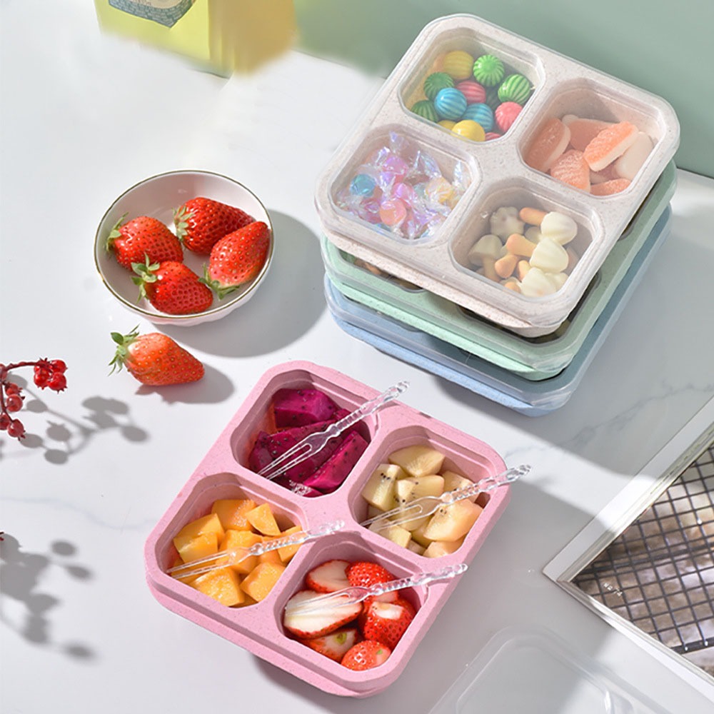 Meal Prep List - 1 Buah Wadah Makanan 4 Kompartemen