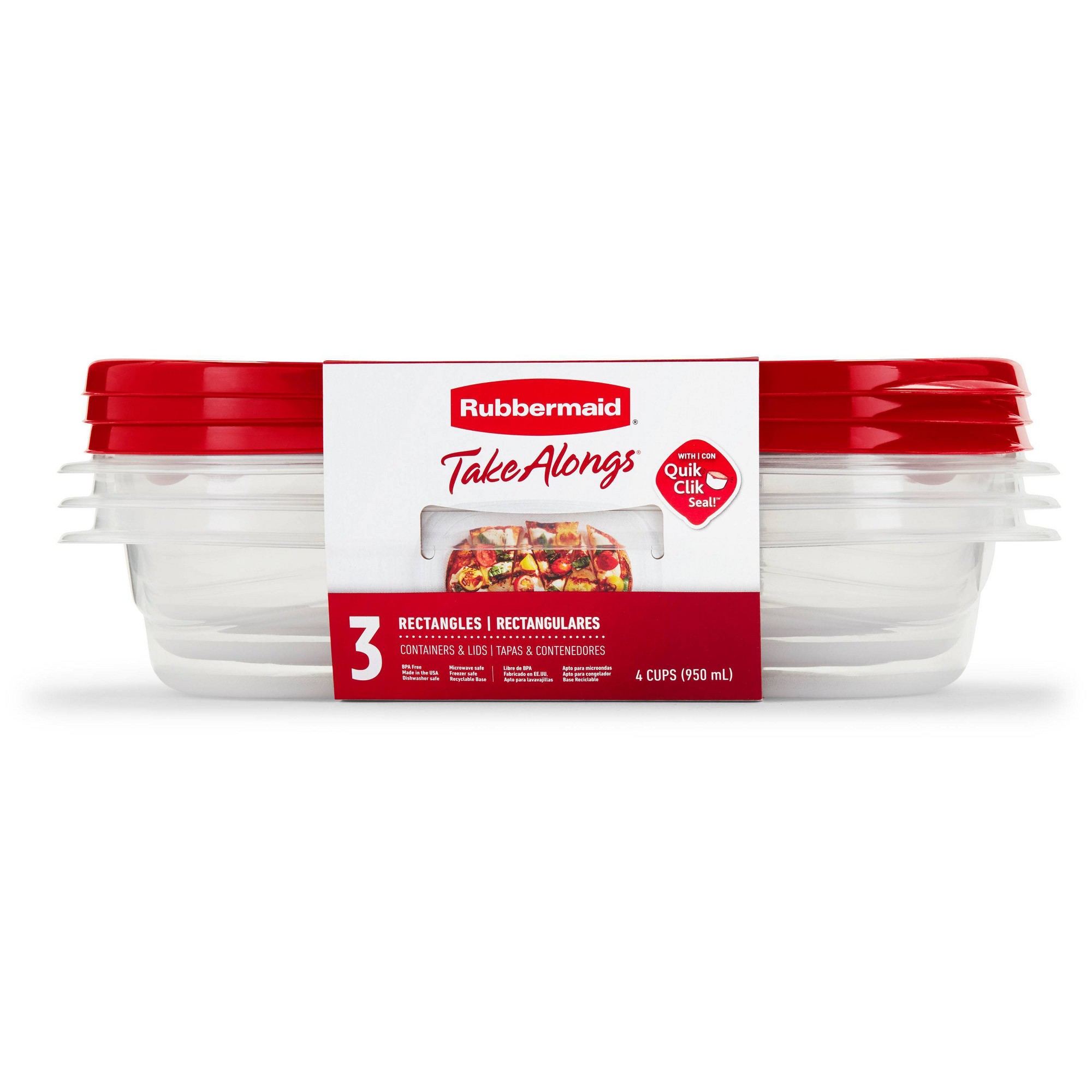 Meal Prep Box - 3 buah wadah penyimpanan makanan berbentuk