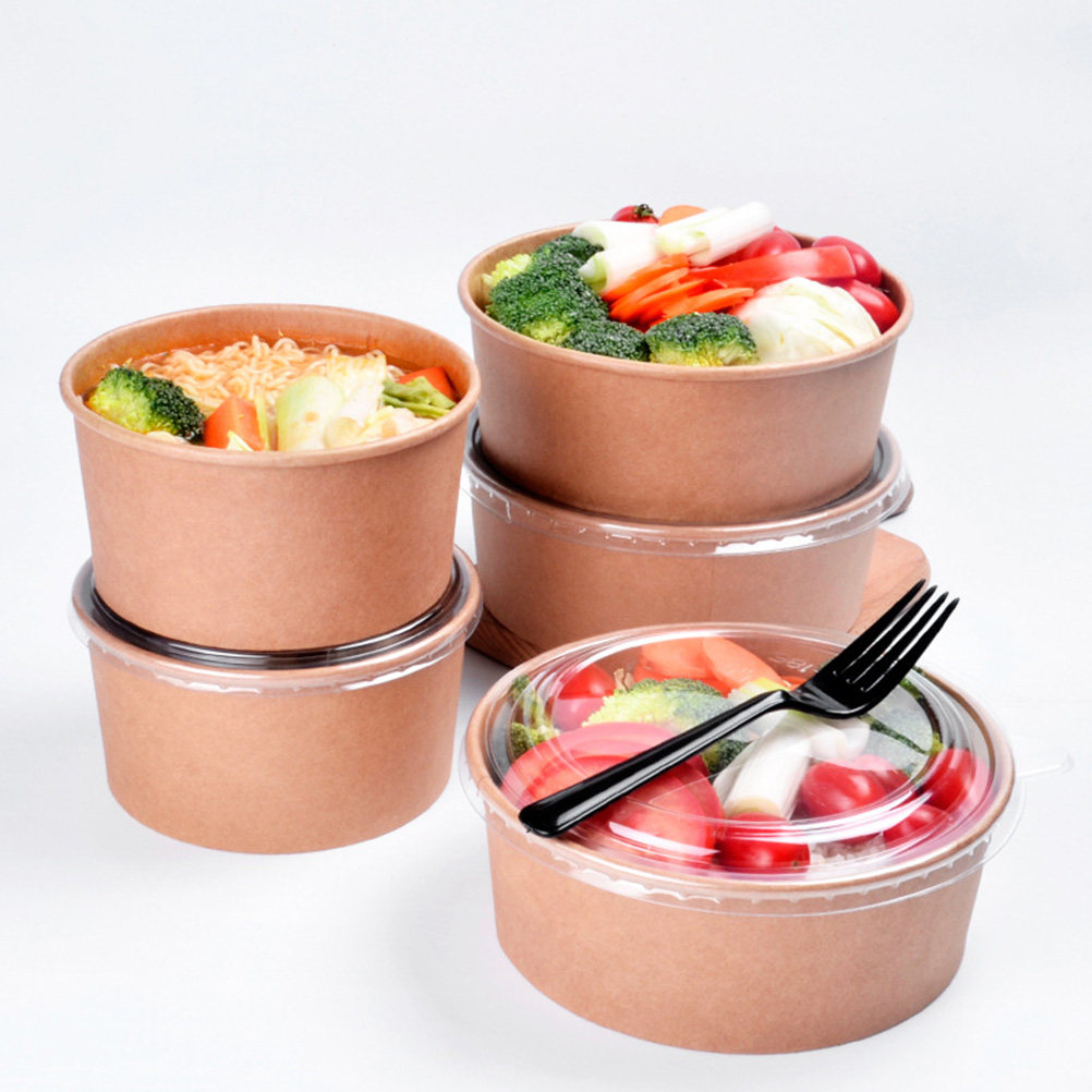 Meal Prep Box - 20 Buah Mangkuk Kertas Kraft Anti