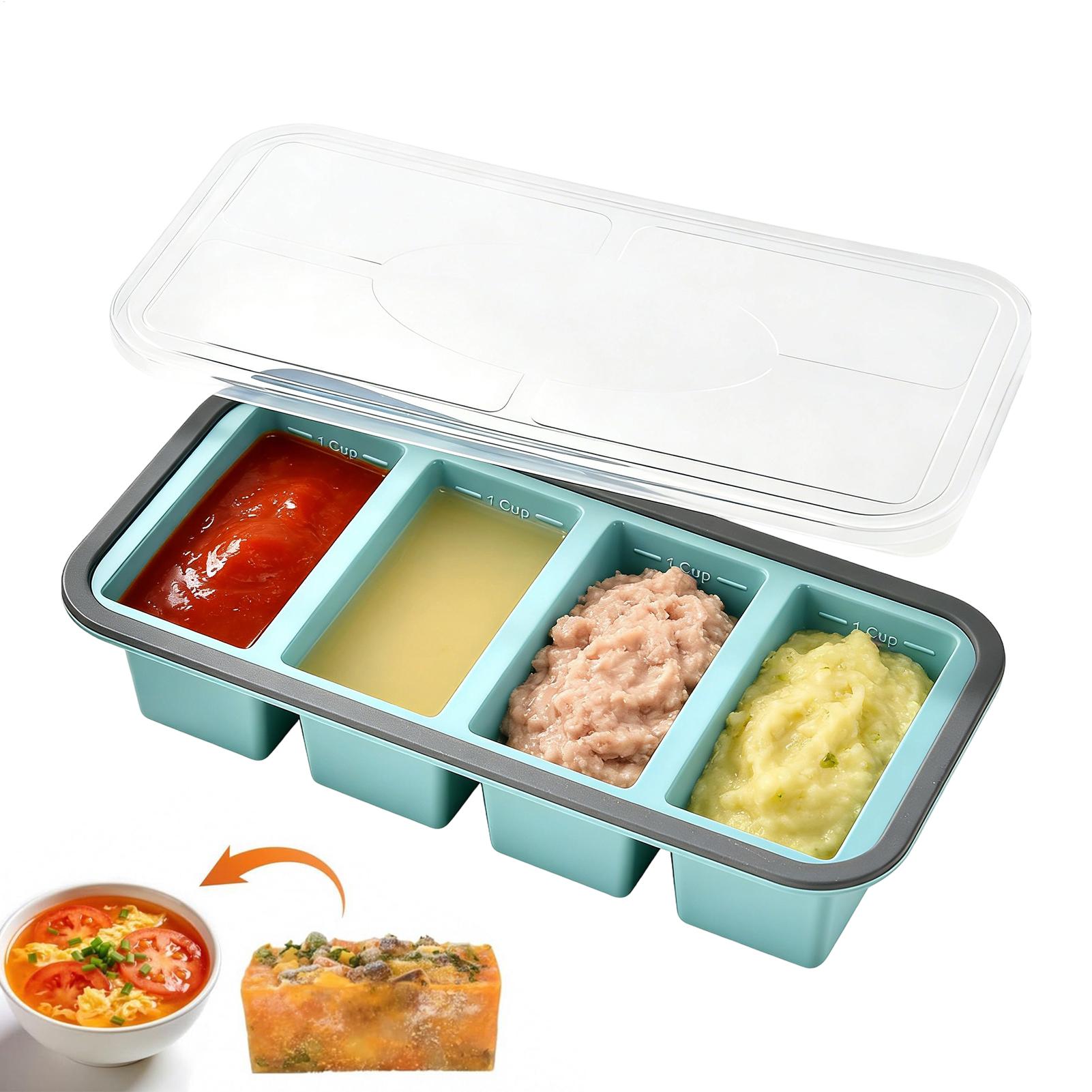 Cetakan Baki Es Silikon dengan - Meal Prep Chia Pudding ulasan dan harga