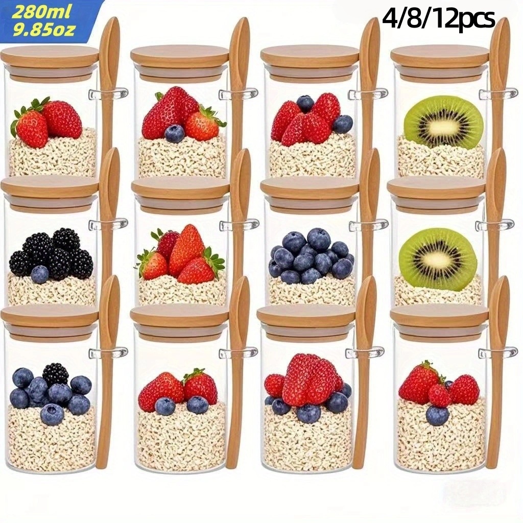 4/8/12 Buah, Cangkir Sarapan O - Meal Prep Chia Pudding ulasan dan harga