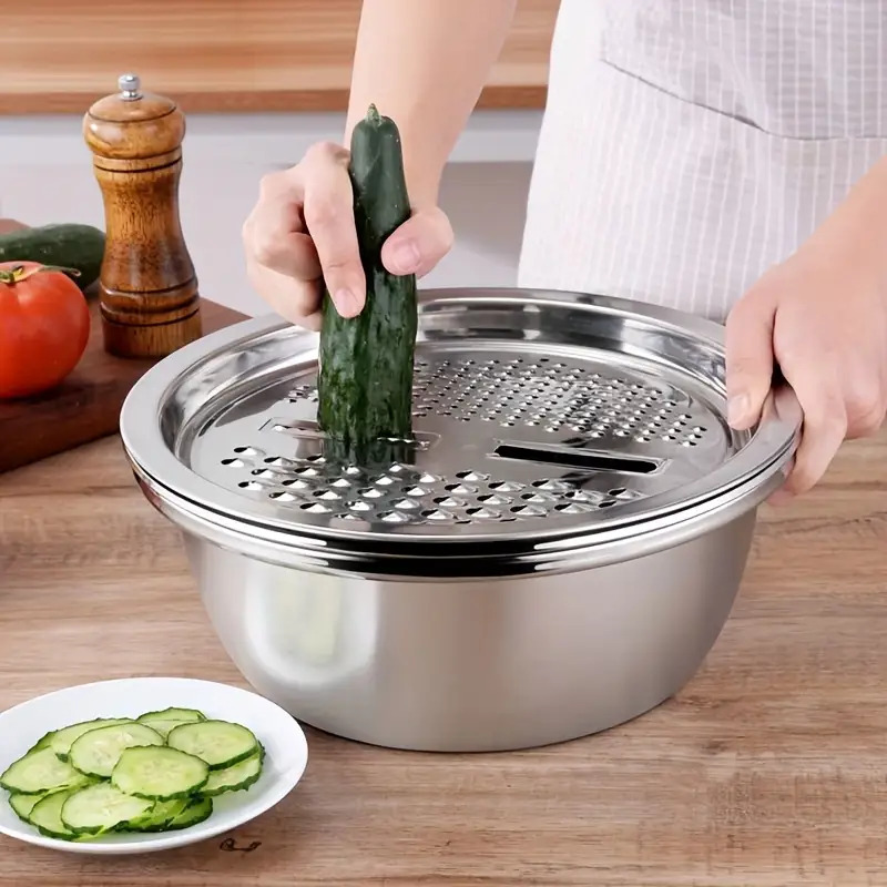 3pcs Set Saringan Dapur Stainl - Meal Prep Chef ulasan dan harga