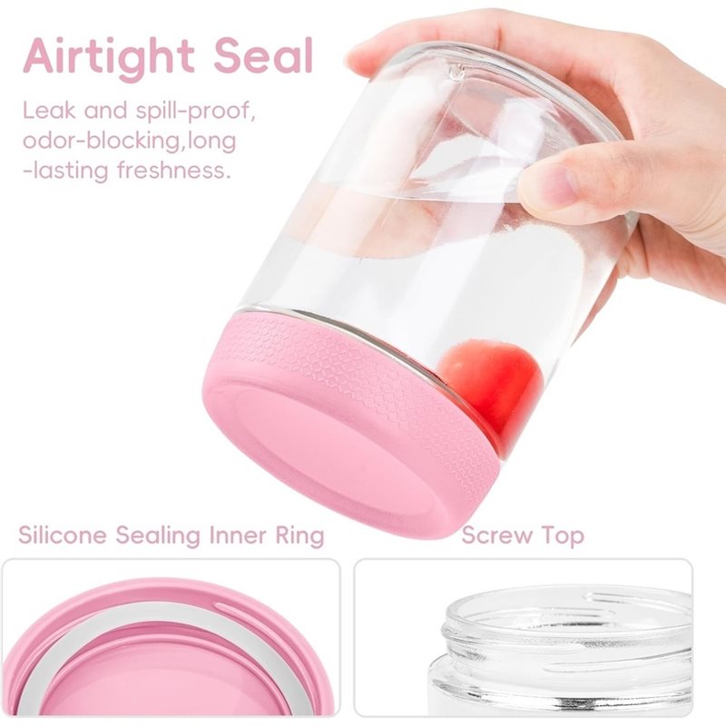 Stoples Kaca SOFT-Glass Dengan - Meal Prep Oatmeal ulasan dan harga