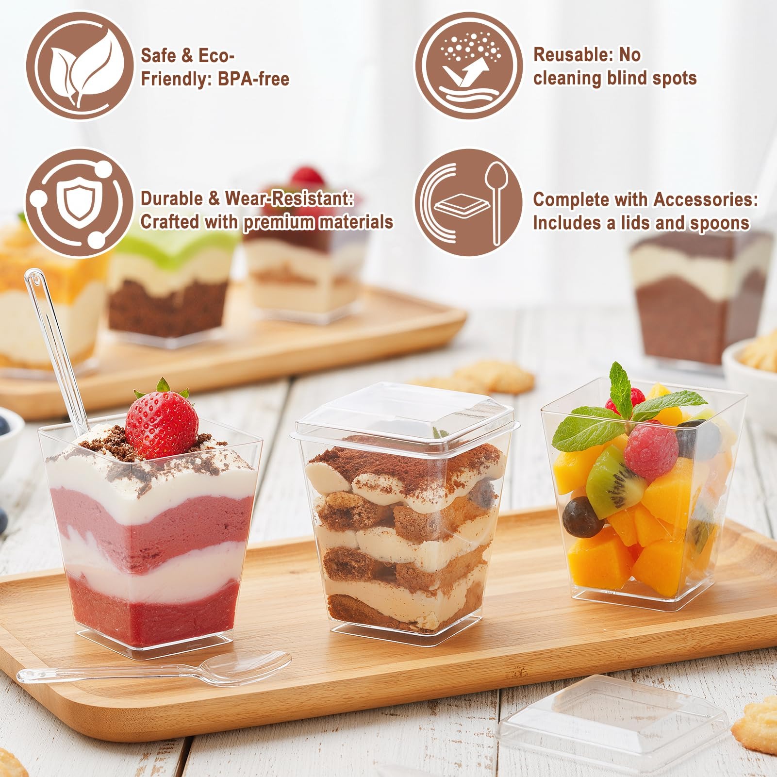 50 Buah Cangkir Makanan Penutu - Meal Prep Template ulasan dan harga