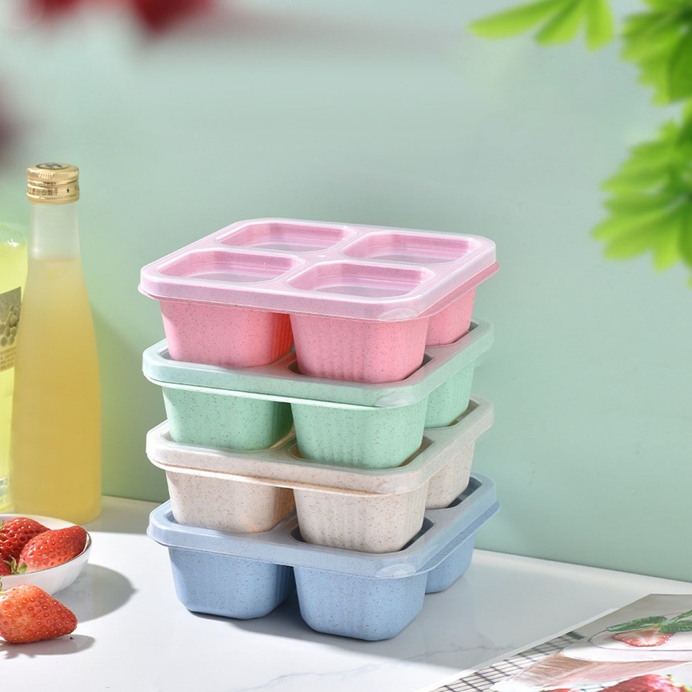 1 Buah Wadah Makanan 4 Kompart - Meal Prep List ulasan dan harga