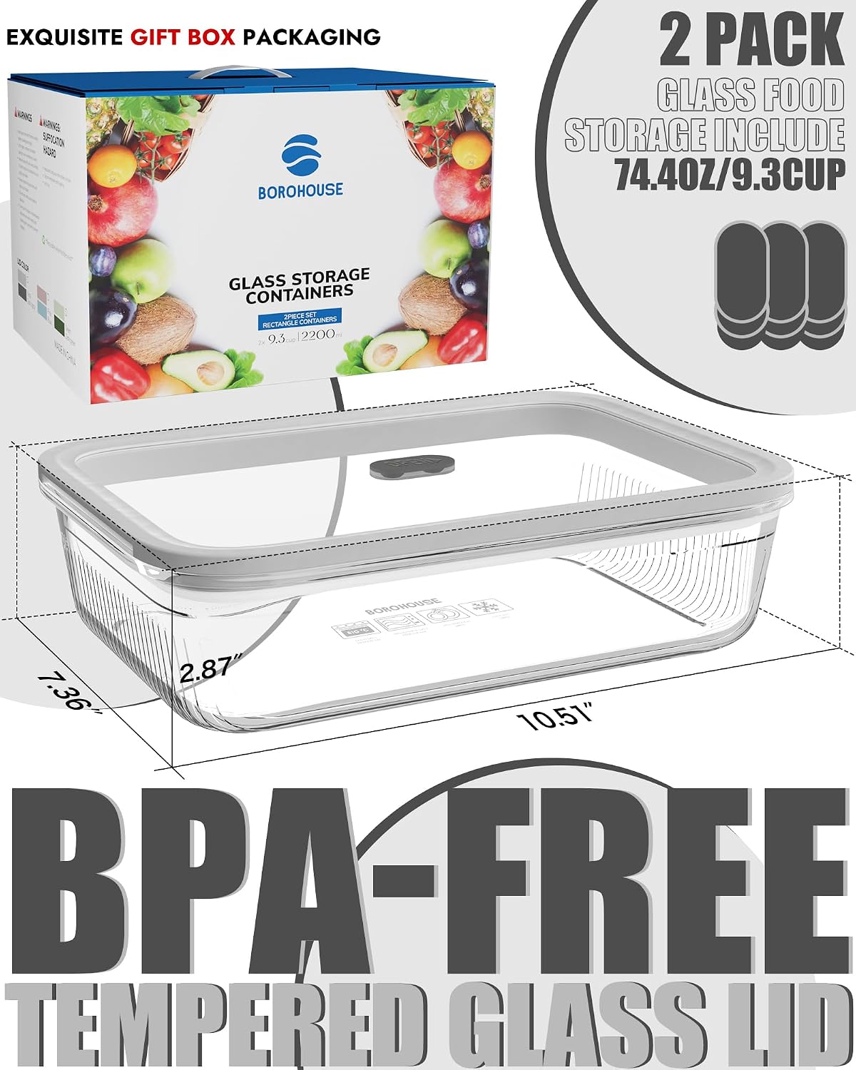 2 Paket Wadah Penyimpanan Maka - Meal Prep Box ulasan dan harga
