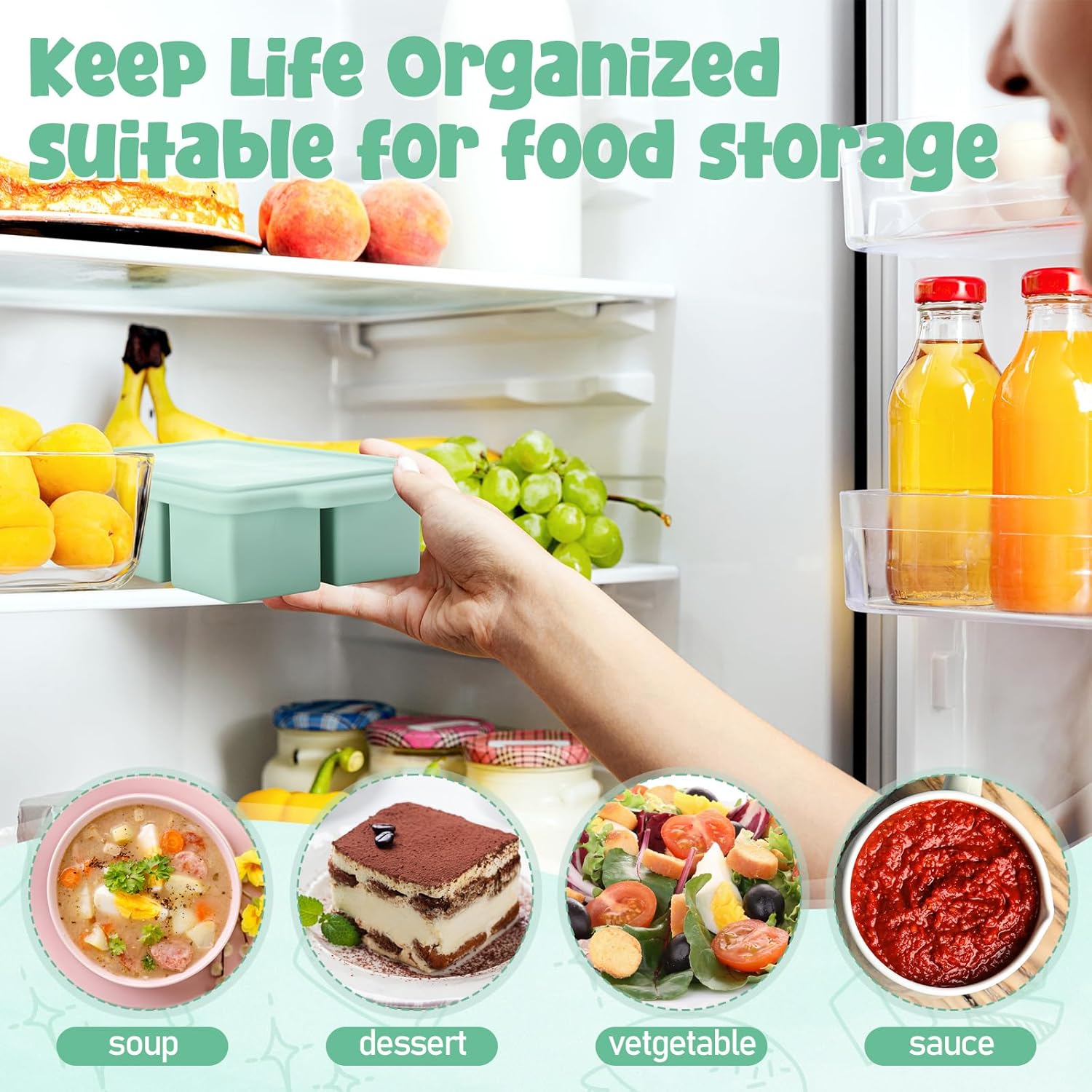 Cetakan Silikon untuk Freezer  - Meal Prep Chia Pudding ulasan dan harga