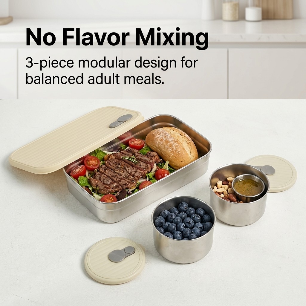 Kotak Bento dari Baja Anti Kar - Meal Prep List ulasan dan harga