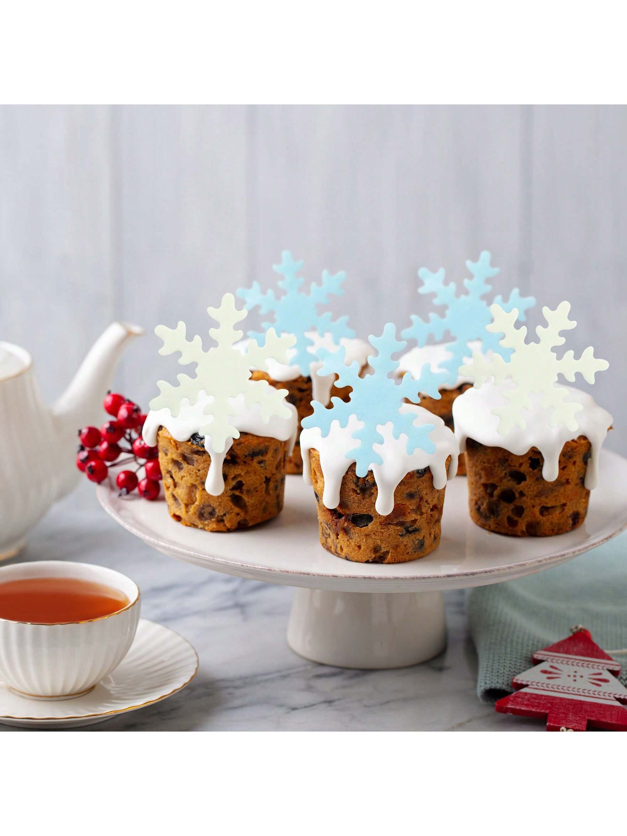 50Pcs Hiasan Kue Cupcake Biru  - Meal Prep Frozen ulasan dan harga