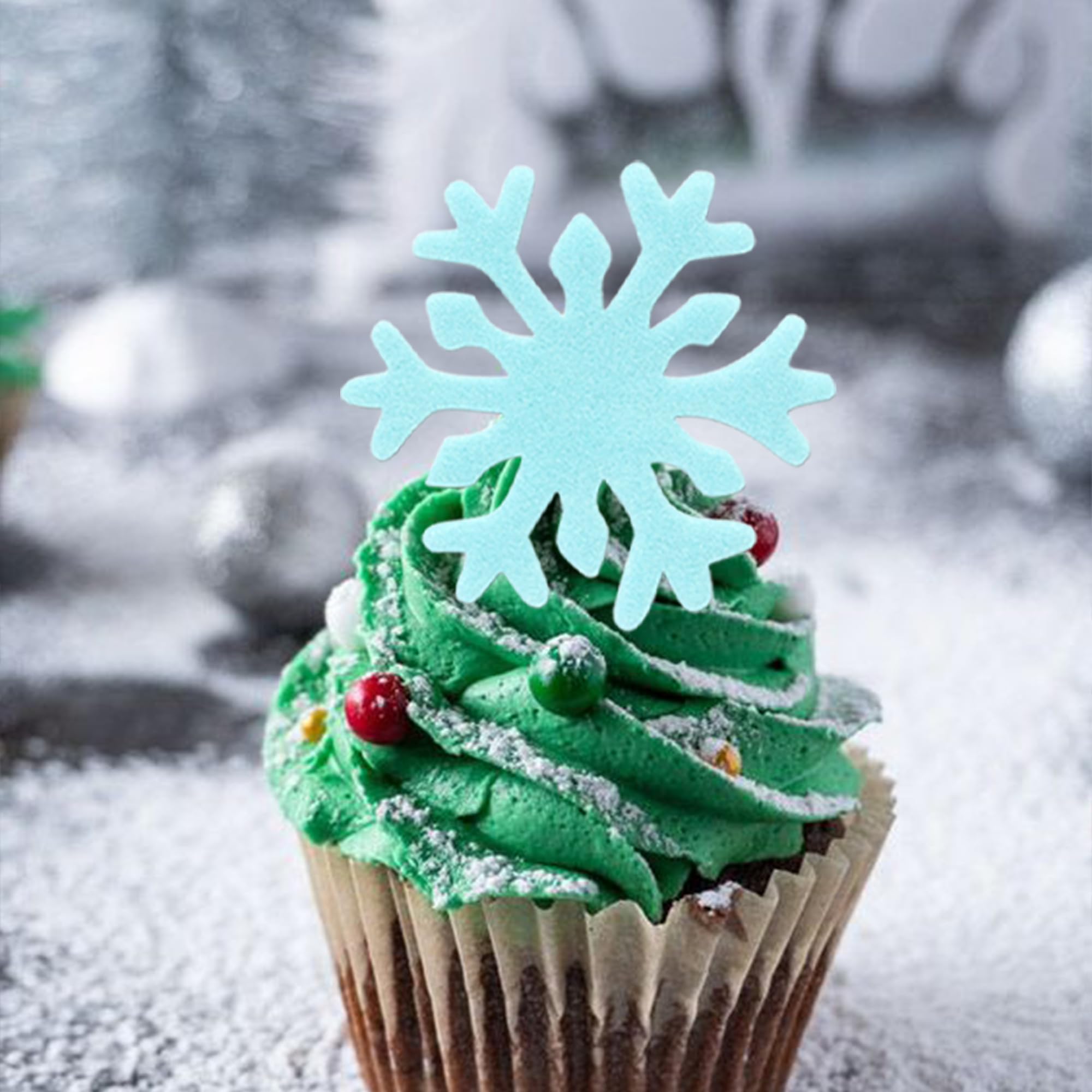 50Pcs Hiasan Kue Cupcake Biru  - Meal Prep Frozen ulasan dan harga