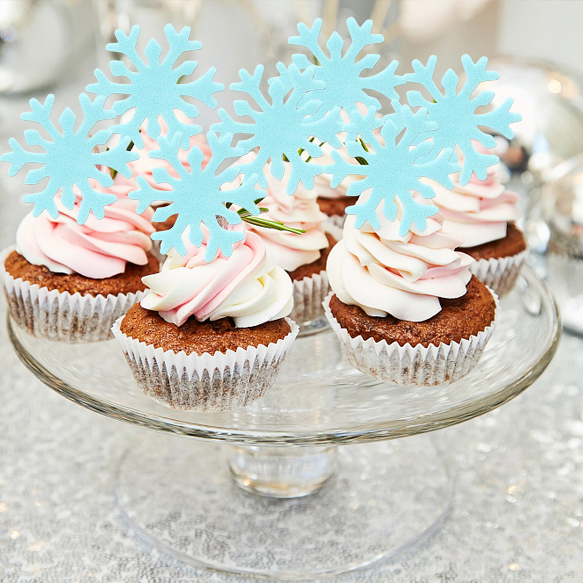 50Pcs Hiasan Kue Cupcake Biru  - Meal Prep Frozen ulasan dan harga