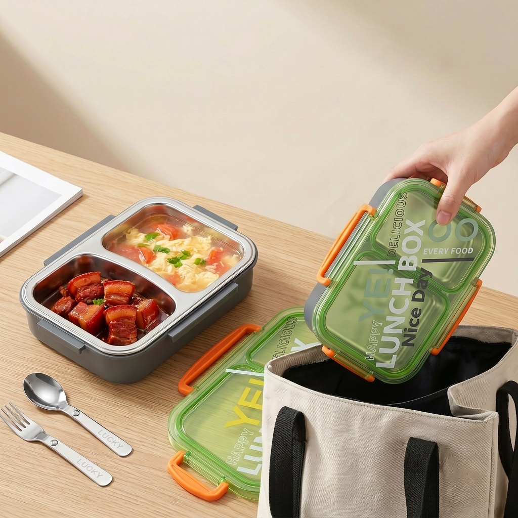Kotak Makan Bento Stainless St - Meal Prep List ulasan dan harga