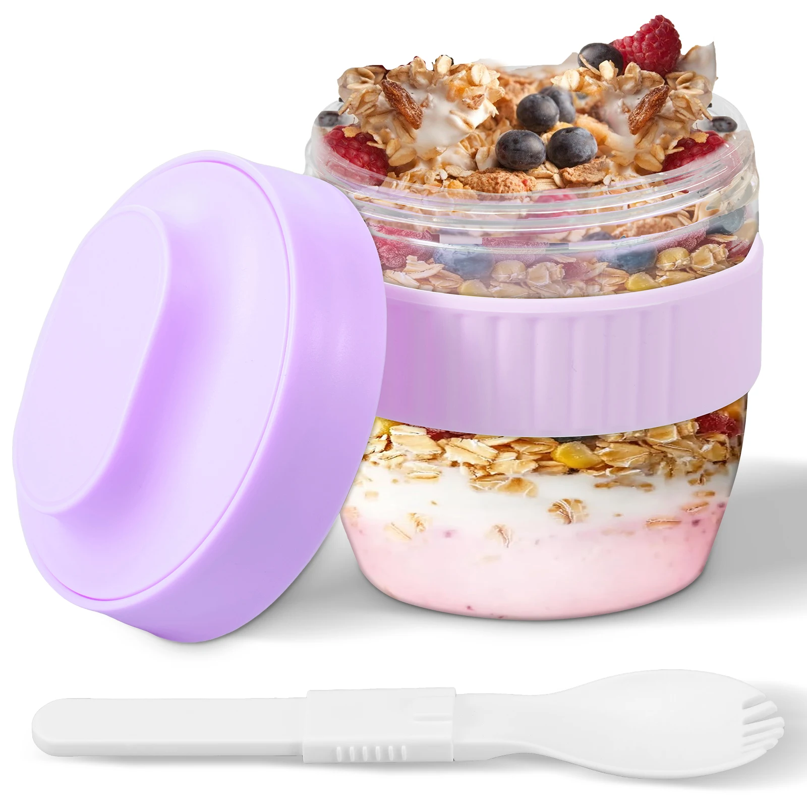 Wadah Overnight Oats Dua Lapis - Meal Prep Oatmeal ulasan dan harga