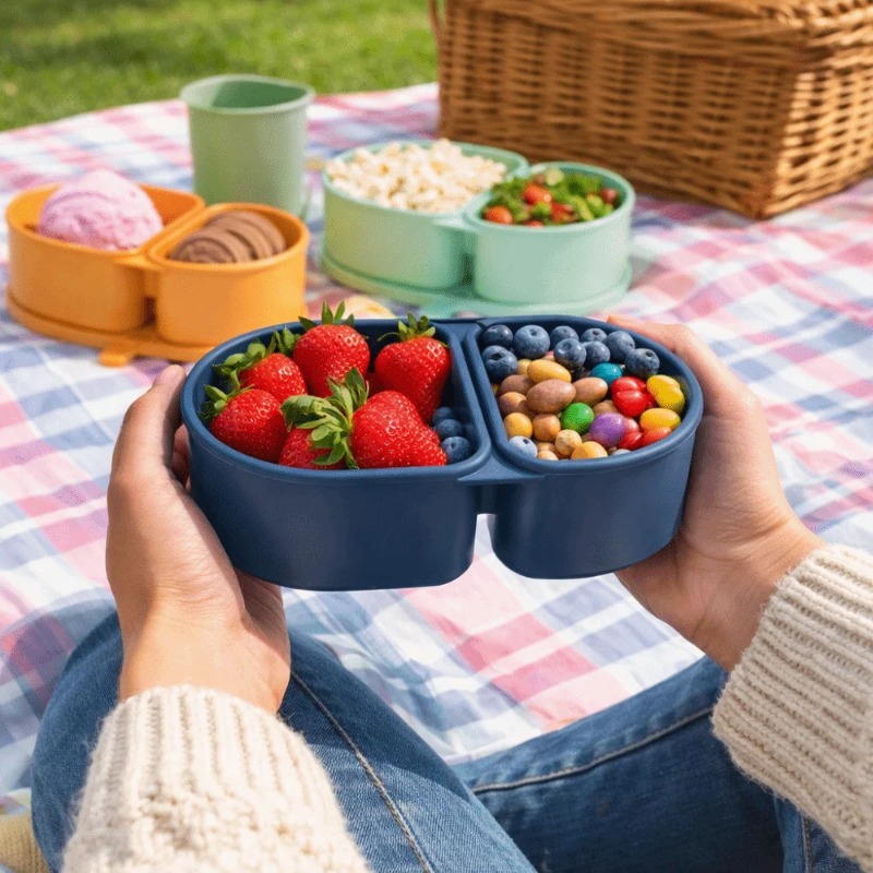 Kotak Makan Silikon Food Grade - Meal Prep Chia Pudding ulasan dan harga